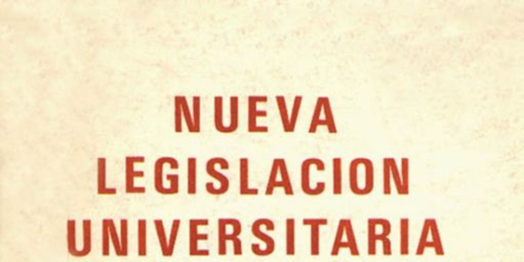 Nueva legislación universitaria chilena