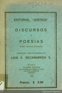 Discursos y poesías: (para fiestas sociales)