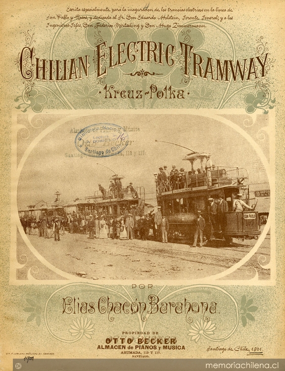Chilean electric transway [música]: polca para piano