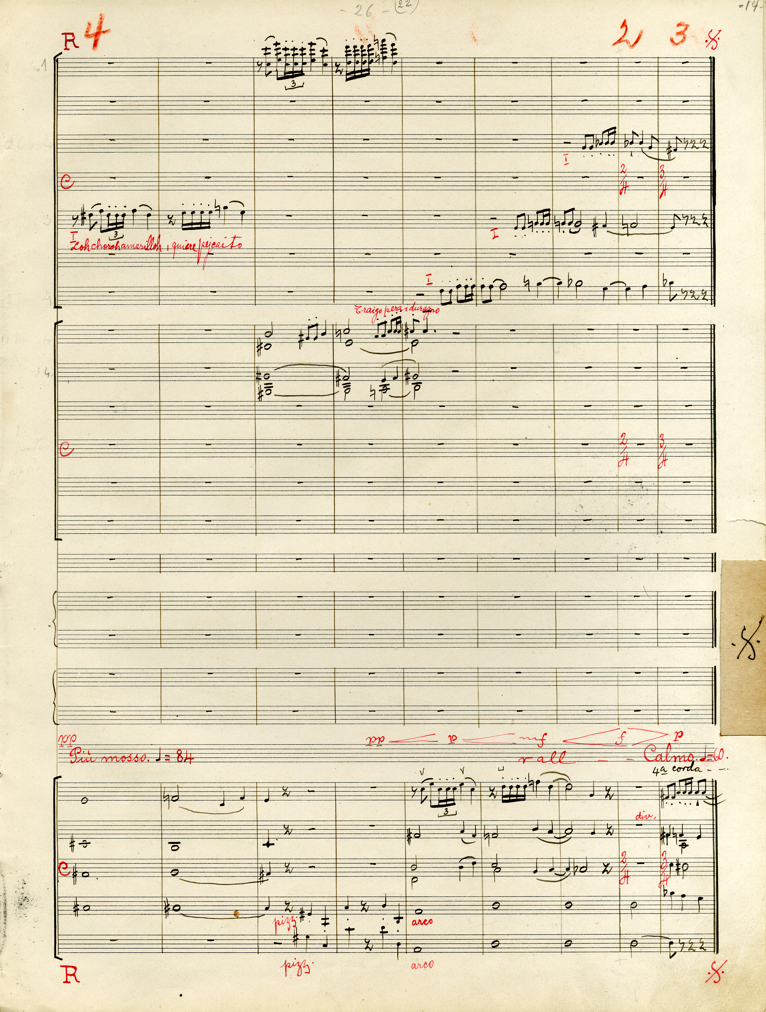 Manuscrito de La voz de las calles