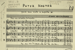 Pater Noster [música] : para coro mixto a capella (1962)