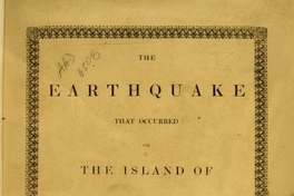 The Earthquake of Juan Fernández, as it ocurred in the year 1835