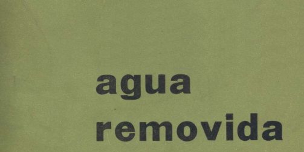 Agua removida : poemas