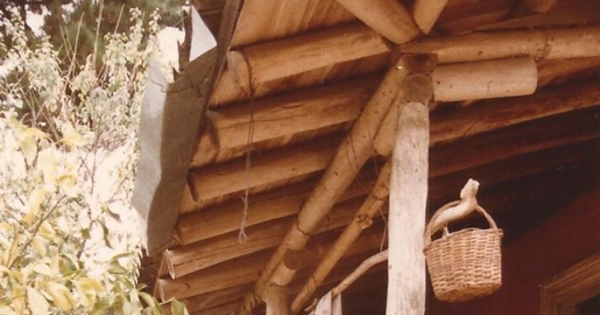 Corredor de vivienda destruida por el terremoto, Las Cruces, marzo de 1985