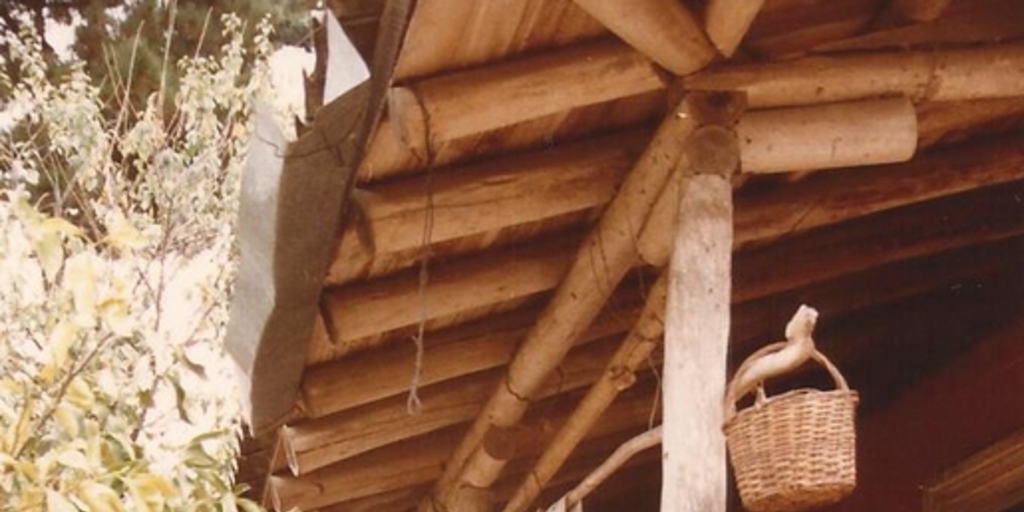 Corredor de vivienda destruida por el terremoto, Las Cruces, marzo de 1985