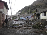 Calle principal de Iloca, febrero de 2010