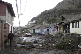 Calle principal de Iloca, febrero de 2010