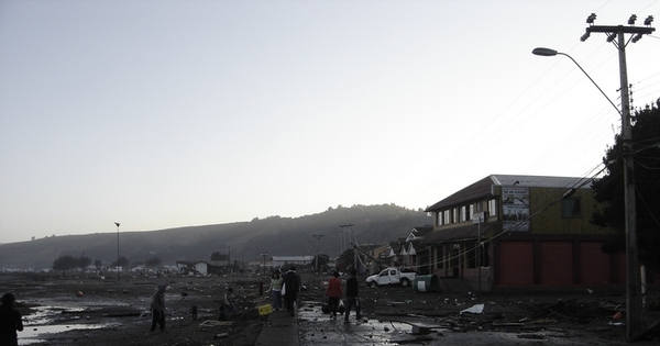 Calle principal de Iloca, febrero de 2010