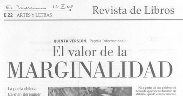 El valor de la marginalidad