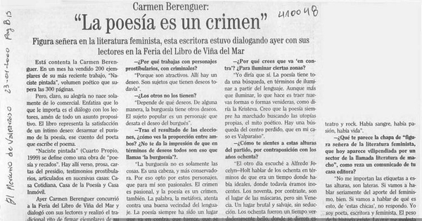 La poesía es un crimen