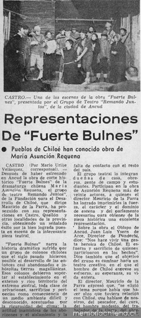 Representaciones de "Fuerte Bulnes"