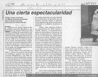 Una cierta espectacularidad