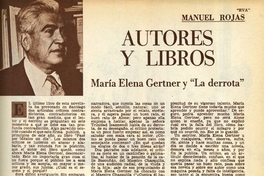 María Elena Gertner y "La derrota"