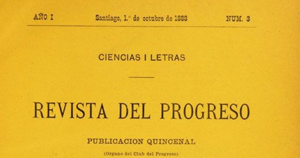 Revista del progreso: tomo 1, n° 8 del 15 de diciembre de 1888