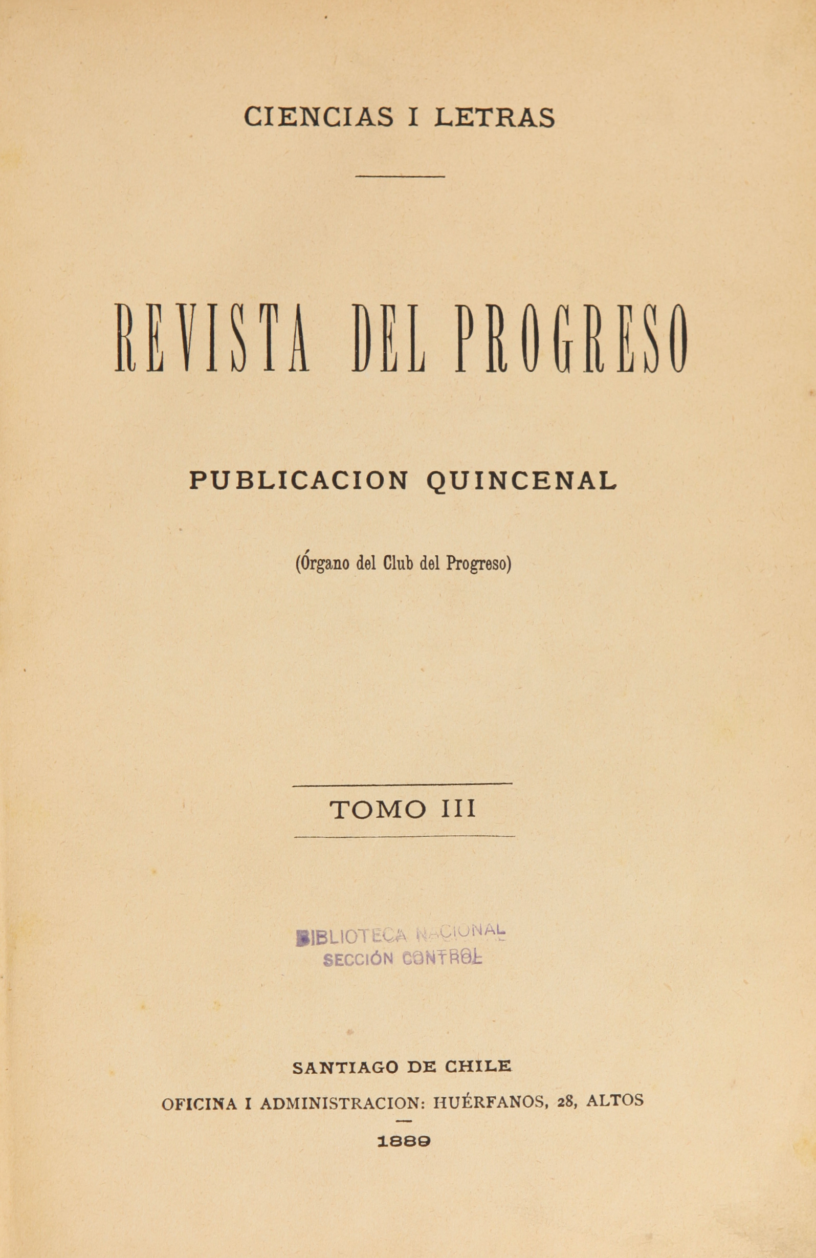 Revista del progreso: tomo 3