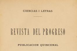 Revista del Progreso. Tomo III (1889)