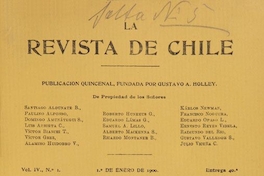 La Revista de Chile: tomo 4, 1900