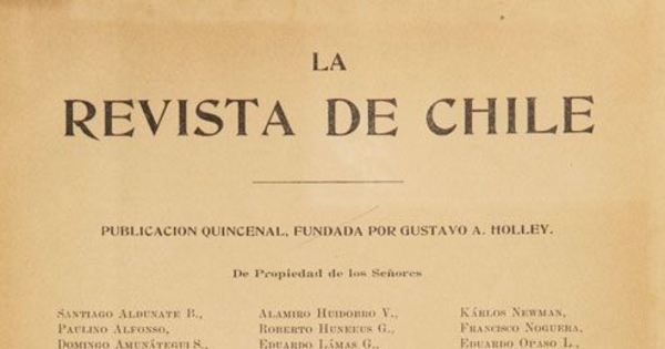 La Revista de Chile: tomo 7, julio a diciembre de 1901