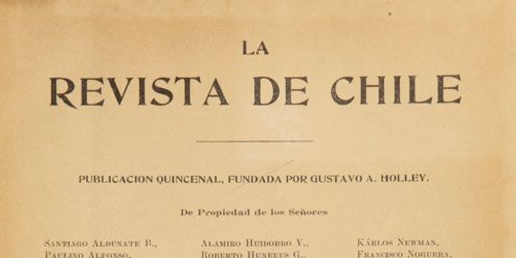 La Revista de Chile: tomo 7, julio a diciembre de 1901