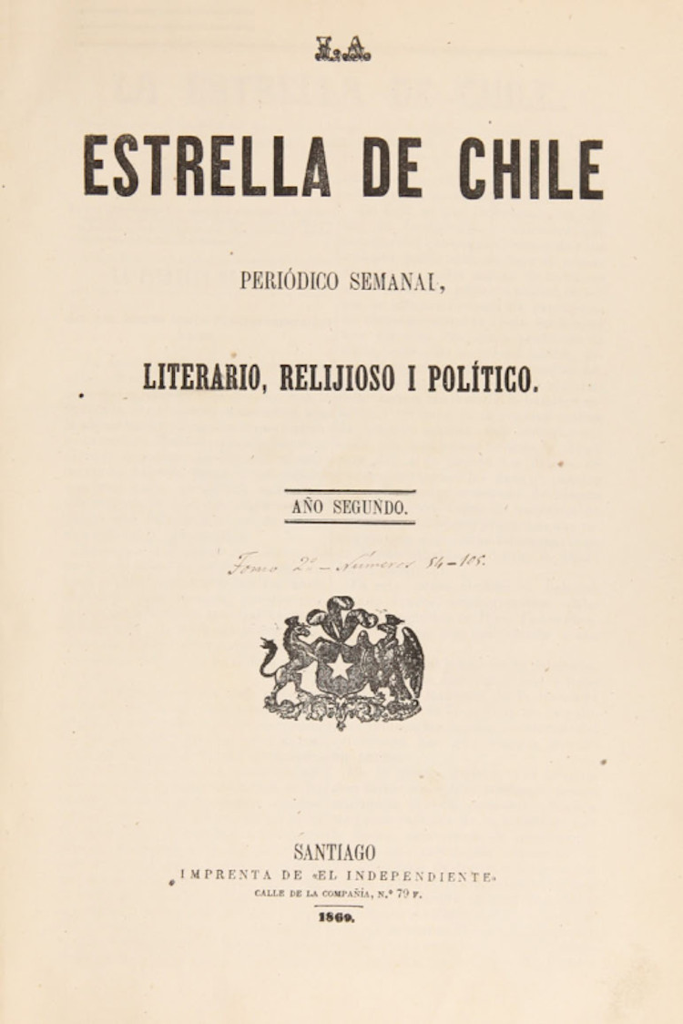 La Estrella de Chile. Año II, número 54 (11 de octubre de 1868) - número 105 (3 de octubre de 1869)