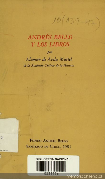 Andrés Bello y los libros