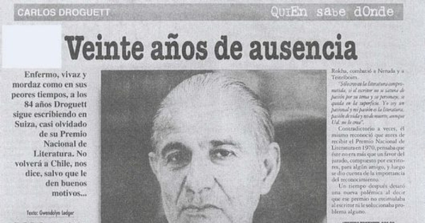 Veinte años de ausencia