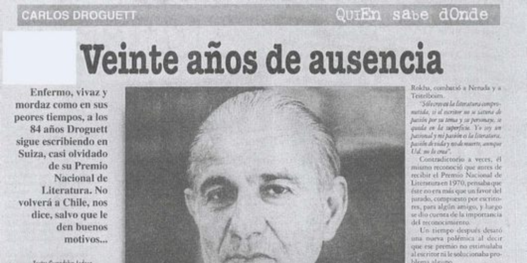 Veinte años de ausencia