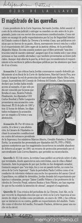 El Magistrado de las querellas