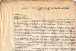 Correspondencia de la Secretaria General del Movimiento Pro-Emancipación de las Mujeres de Chile (MEMCH), Elena Caffarena, enero-agosto 1937