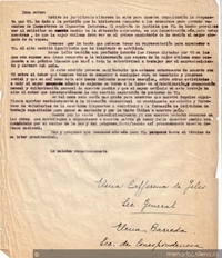 Correspondencia de la Secretaria General del Movimiento Pro-Emancipación de las Mujeres de Chile (MEMCH), Elena Caffarena, enero-mayo 1938