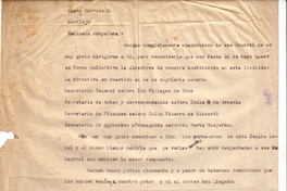 Correspondencia de la Secretaria General del Movimiento Pro-Emancipación de las Mujeres de Chile (MEMCH), Elena Caffarena, junio-diciembre, 1939