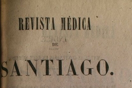 Revista médica de Santiago: n° II, 1857