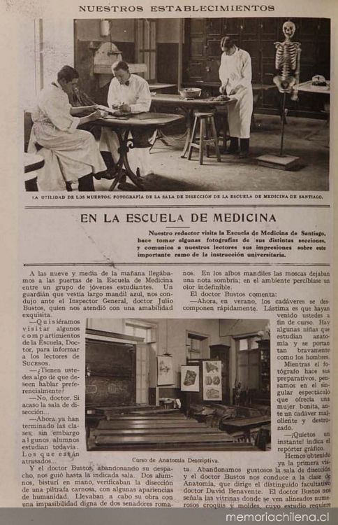 En la Escuela de Medicina