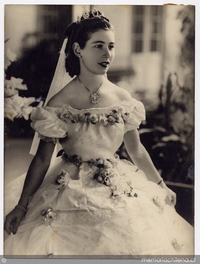 Retrato de Inés Mazière, Reina de la Primavera, Rancagua, 1947