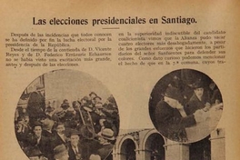 Las elecciones presidenciales en Santiago