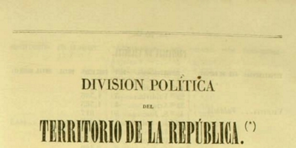 División política del territorio de la república