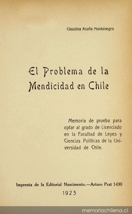 El problema de la mendicidad en Chile