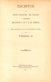 Escritos de Don Manuel de Salas : y documentos relativos a él y a su familia