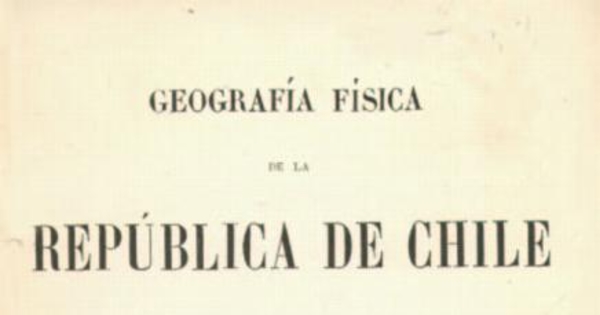 Geografía física de la República de Chile