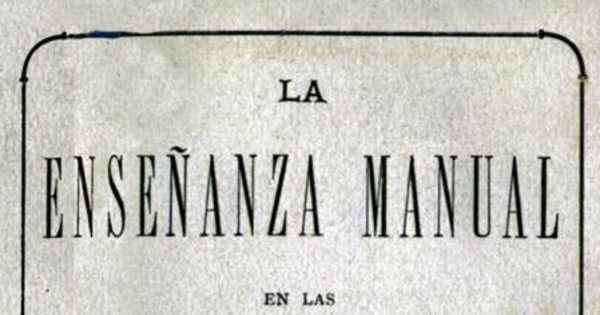 La enseñanza manual en las escuelas primarias