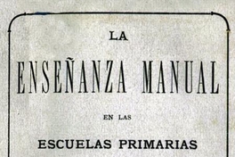 La enseñanza manual en las escuelas primarias