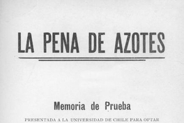 La pena de azotes