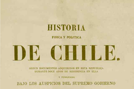 Historia Física y Política de Chile. Tomo Séptimo: Historia
