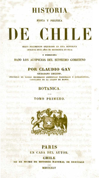 Historia Física y Política de Chile. Tomo Primero: Botánica