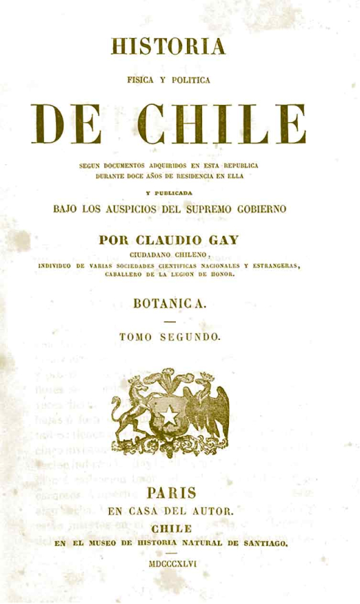 Historia Física y Política de Chile. Tomo Segundo: Botánica