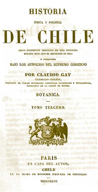 Historia Física y Política de Chile. Tomo Tercero: Botánica