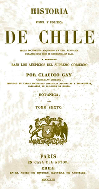 Historia Física y Política de Chile. Tomo Sexto: Botánica