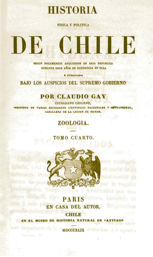 Historia Física y Política de Chile. Tomo Cuarto: Zoología