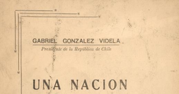 Una nación en marcha : mensaje al Congreso Nacional : 21 de mayo de 1949