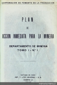 Plan de acción inmediata para la Minería